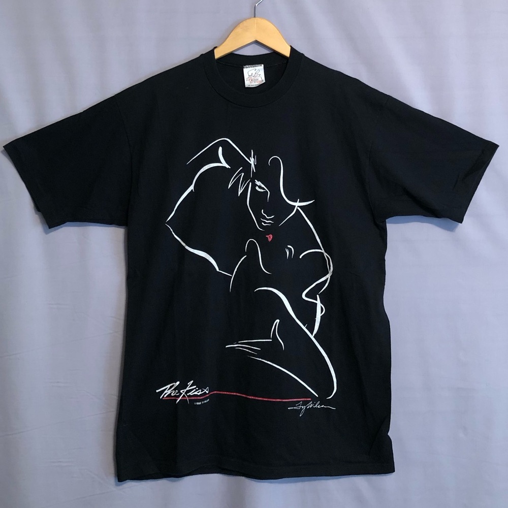 Vintage 1990 Ty Wilson The Kiss Shirt Mens XL Art 2 Wear Artist Made in USA 90s
